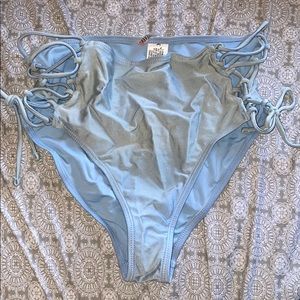 Pale Mint Blue high waisted bikini bottoms